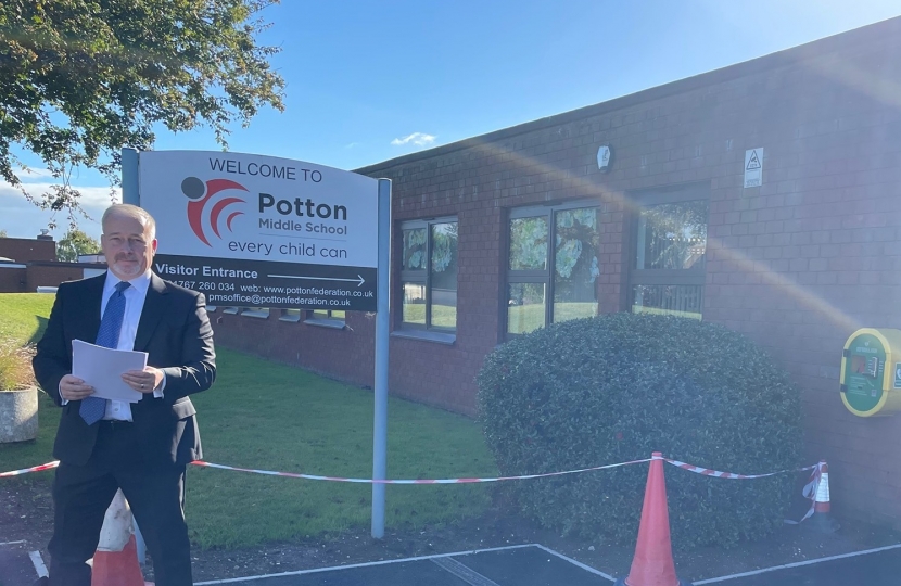 Richard at Potton Middle School