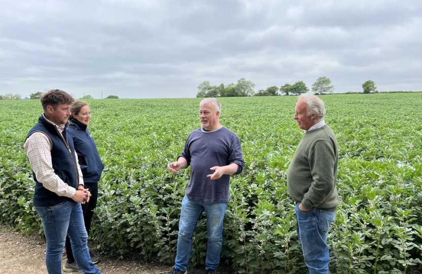 Richard with David Wallis on his farm