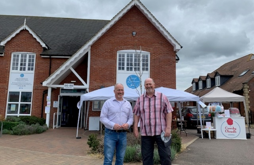 Richard at the Great Denham Summer Sizzler with ward councillor, Jim Weir