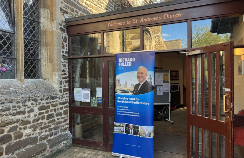 Image of St Andrew's Church Biggleswade, location of Town Hall Meeting