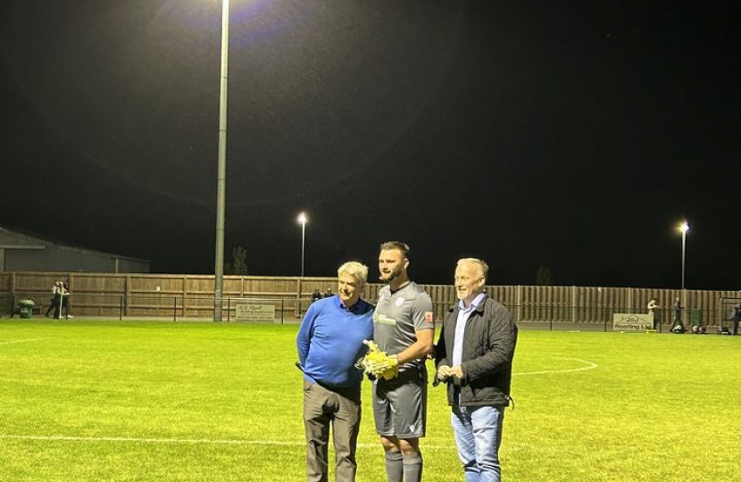 Richard on the pitch at Stotfold FC