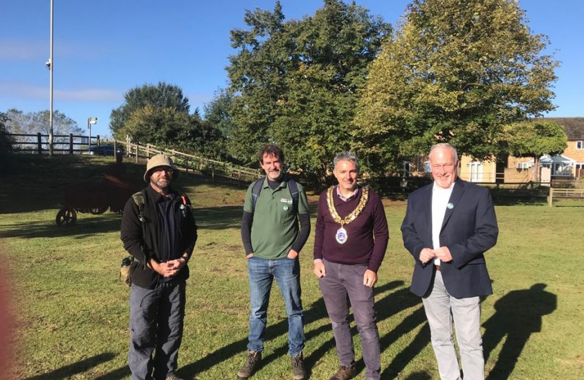 Richard joining Biggleswade Mayor's charity Green Wheel Walk