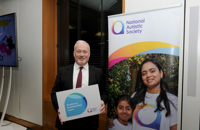 Richard at the National Autistic Society event in Parliament