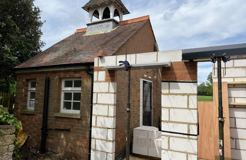 Building works at stevington Church Room