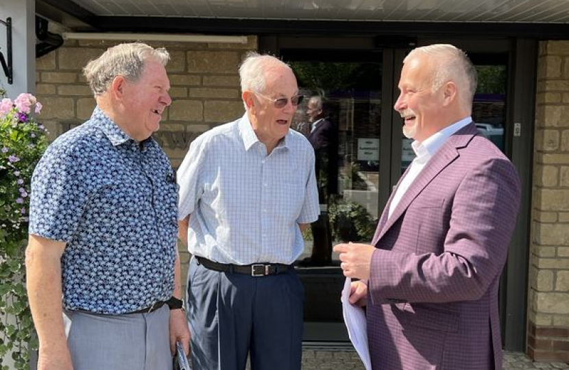 Richard at Elderswell with residnents