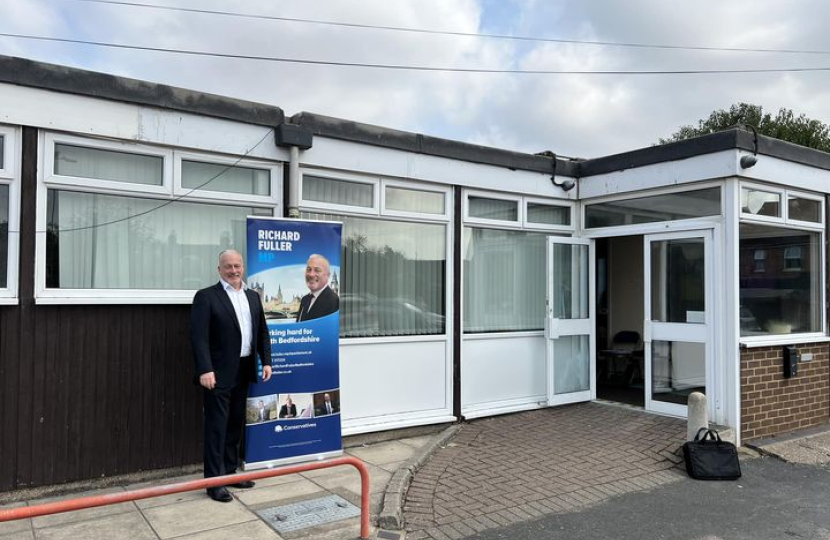 Richard outside Clapham Village Hall for drop-in surgery in Sep 24