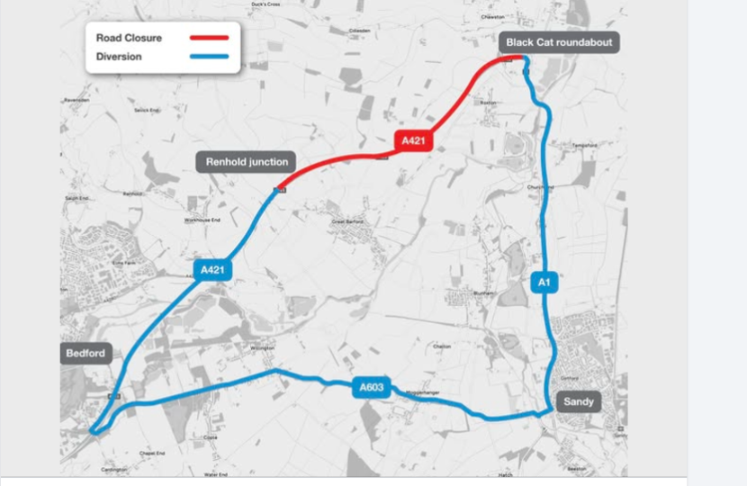 A421 diversion