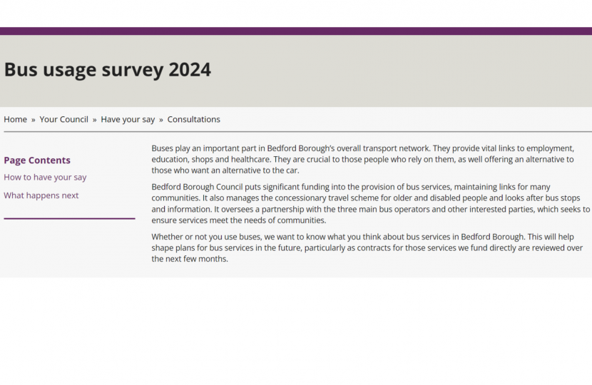 Bedford Borough Bus Usage Survey