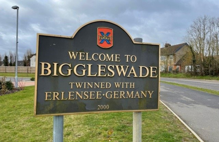 Biggleswade Town Sign