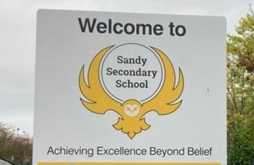 Sandy Secondary School sign