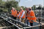 Image of Richard and councillors at Wyboston Treatment Centre