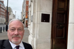 Richard outside the Department for Energy after the meeting with Minister Fahnbulleh