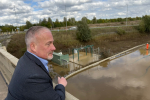 Richard at flooded A421 site