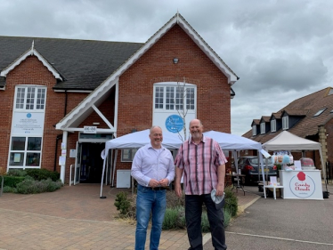 Richard at the Great Denham Summer Sizzler with ward councillor, Jim Weir