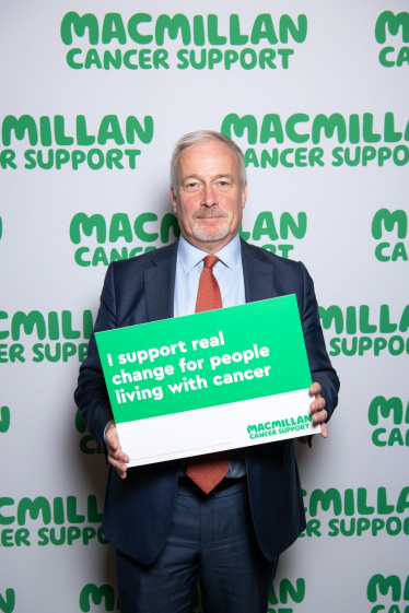 Richard at the Macmillan Cancer Coffee Morning in Westminster