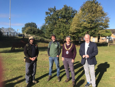 Richard joining Biggleswade Mayor's charity Green Wheel Walk