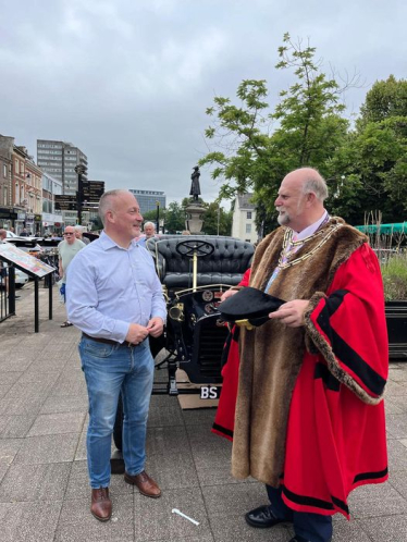 Richard with Mayor Tom at Bedford River Festival