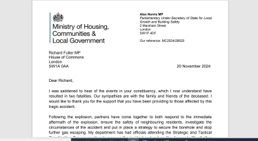 Image of Minister's letter to Richard