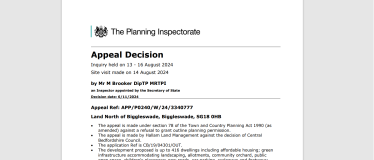 Image of Planning Inspectorate's Decision on Land North of Biggleswade